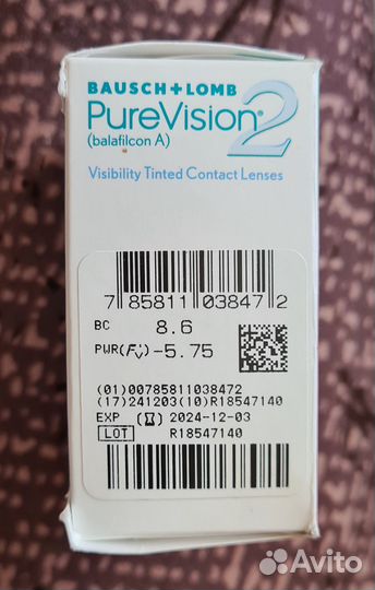 Линзы контактные Bausch+Lomb -5.75D