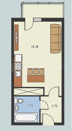 Квартира-студия, 29 м², 9/16 эт.