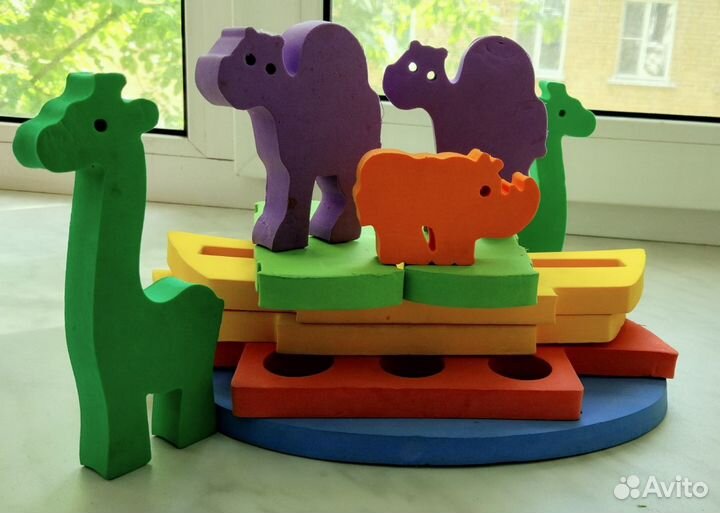 Игрушка Кораблик с животными Ноев ковчег