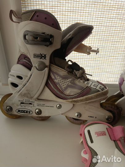 Роликовые коньки детские с защитой