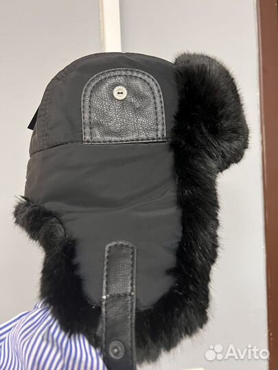 Шапка-ушанка мужская, кепка кожаная, ремень, шарф