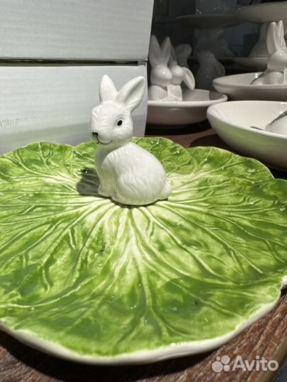 Кролик на листе блюдо