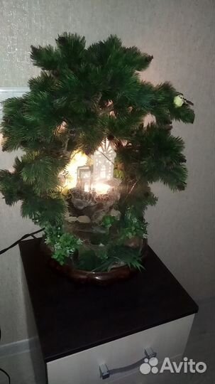 Декоративный фонтан с подсветкой