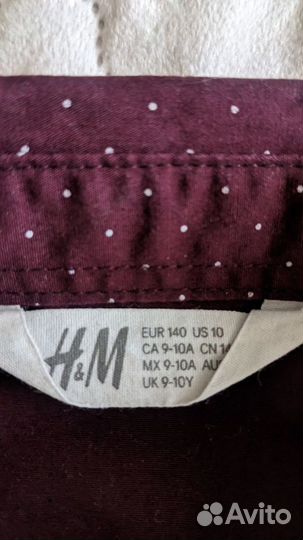 Рубашка для мальчика H&M. Рост 140