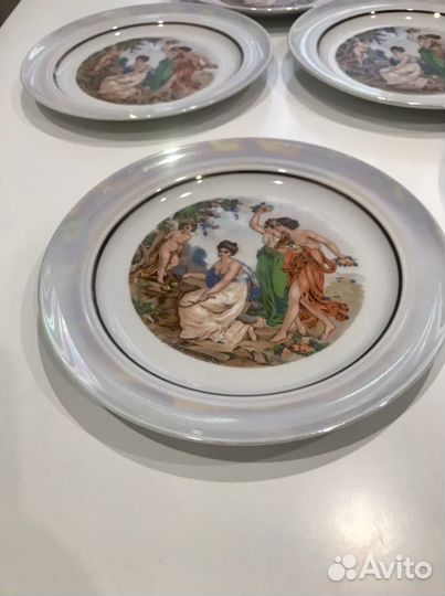 Фарфоровые тарелки,шесть штук гдр модона