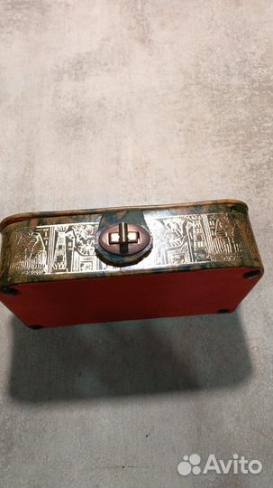 Карты игральные 2 колоды Египет кожаный футляр