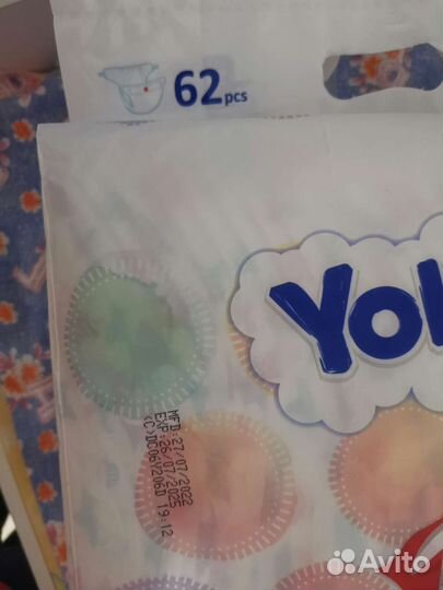 Подгузники YokoSun M 5-10 кг. (62шт.)