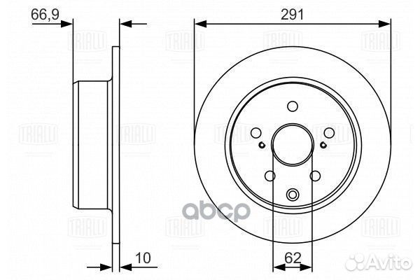DF 190117 Диск тормозной toyota mark/chaser/CRE