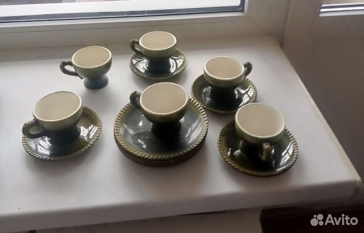 Сервис кофейный много предметов