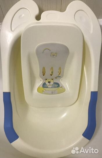 Ванночка pituso с горкой + круг для купания