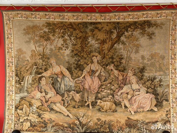 Антикварный гобелен. Тканный. Франция