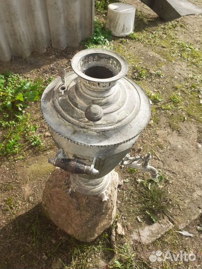 Самовар на дровах СССР латунный 10 л