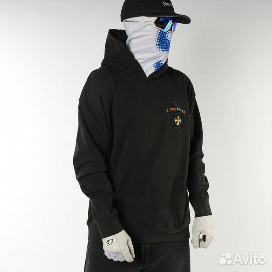 Худи Chrome Hearts черное оверсайз
