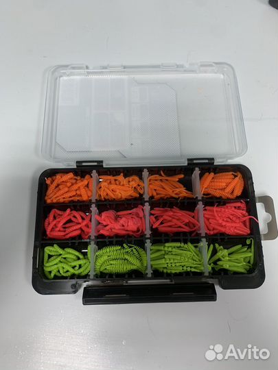 Набор силиконовых приманок (мормо) яркий