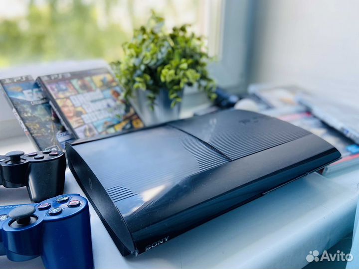 PS3 Sony Playstation 3 SuperSlim 500gb + 39игр