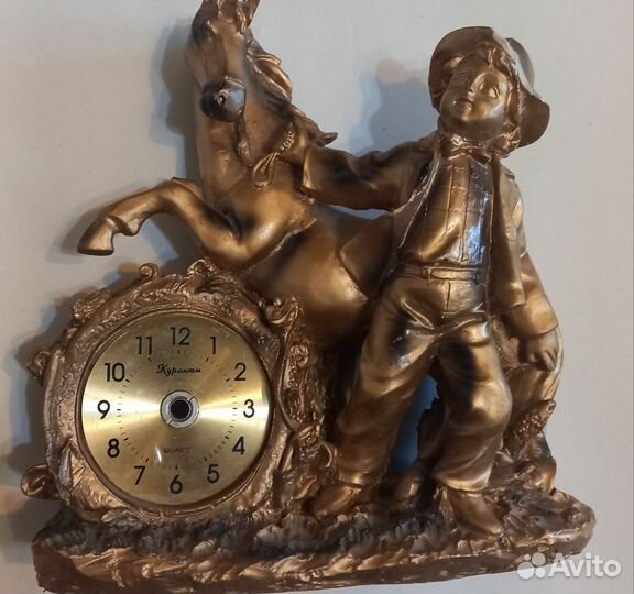 19 см Фигурка Мальчик с Лошадью, под реставрацию