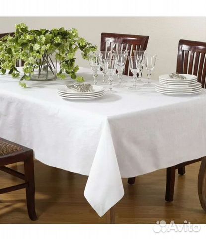 Скатерть СССР винтаж Лен