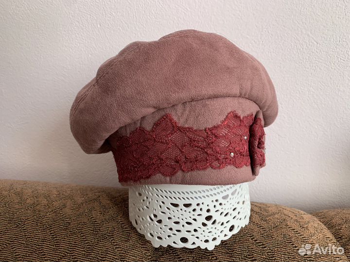 Берет женский замшевый новый шапка весенняя