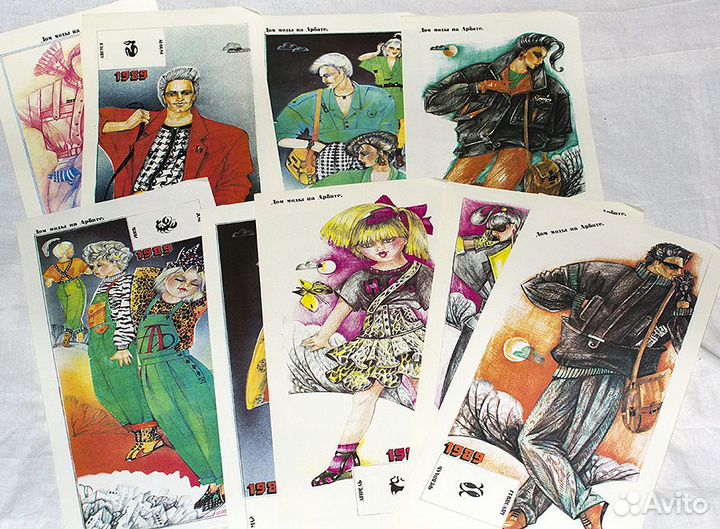 Выкройки 12шт. Московские моды 1989г. СССР