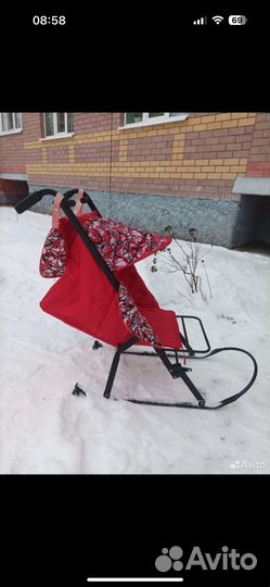 Детские санки коляска