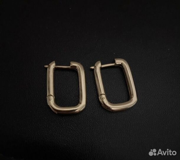 Серьги 585 лимоное золото