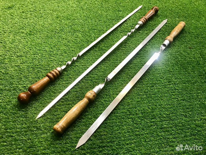 Шампур с деревянной ручкой