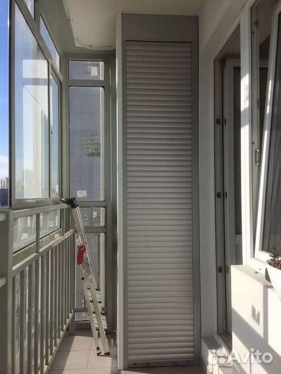 Шкаф с рольставнями на балкон любые размеры