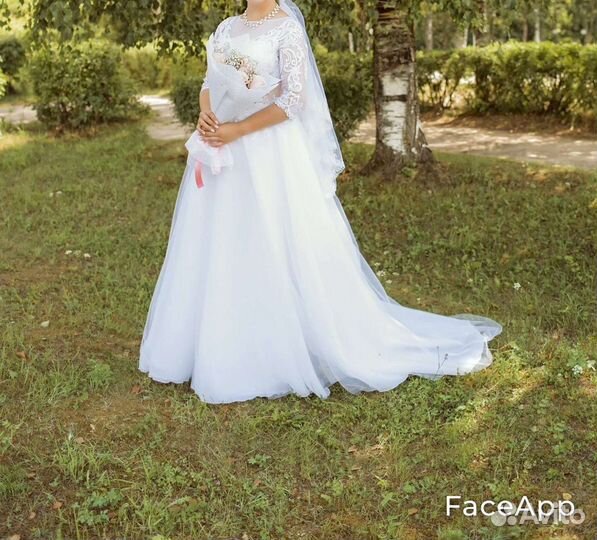 Свадебное платье 46 48 новое