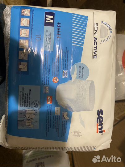 Памперсы для взрослых размер М по 10 штук