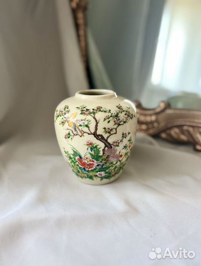 Японская ваза для цветов винтаж кракелюр