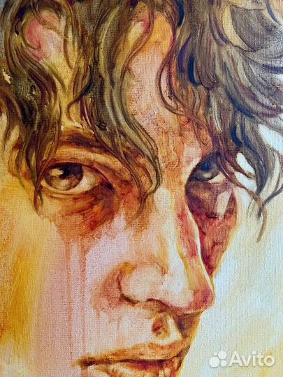 Картина маслом портрет мужчины стиль эмоции