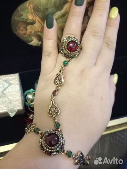 Винтажное восточное украшение, браслет-слейв