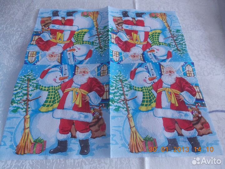 Салфетки бумажные новогодние