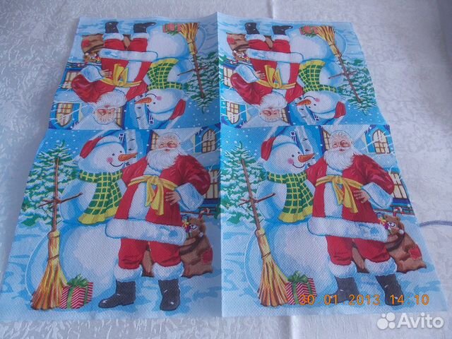 Салфетки бумажные новогодние