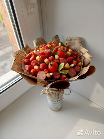 Съедобные букеты из закусок