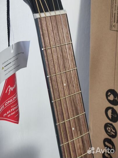 Акустическая гитара Fender CD60 черный + подставка