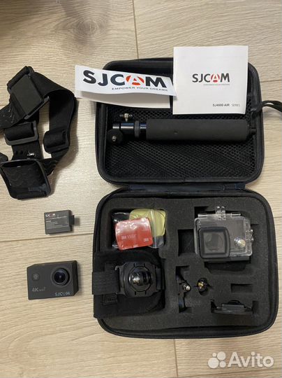 Экшн-камера sjcam SJ4000 Air Wi-Fi 4K + допы
