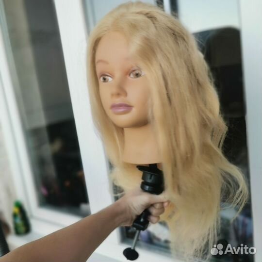 Голова манекен натуральные волосы