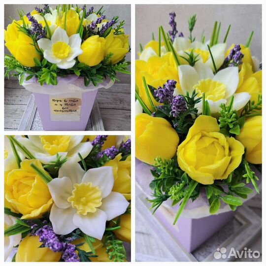 Букет цветов из мыла ручной работы