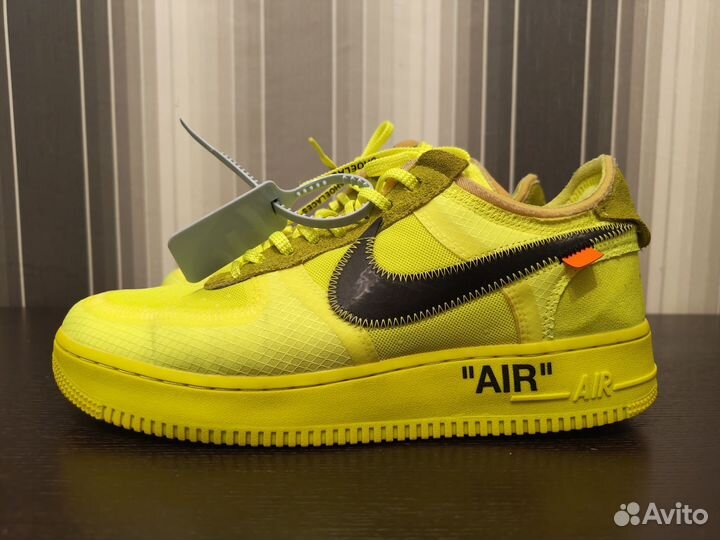 Nike & Off-White Air Force 1 Low «Volt» Оригинал