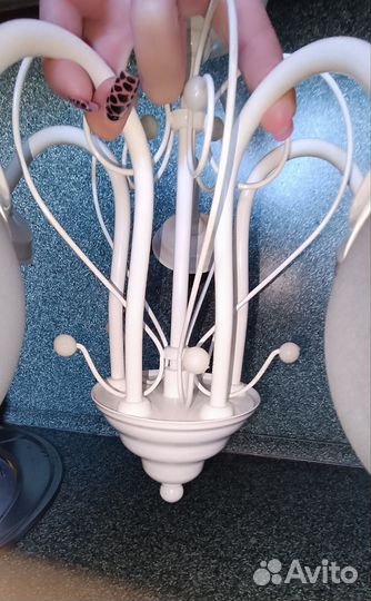 Люстра подвесная потолочная пятирожковая