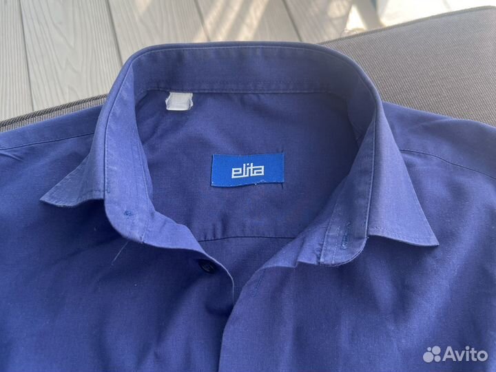 Рубашка для мальчика 152 р-р,темного синего цвета