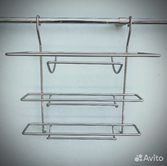 Полки для рейлинга матовый никель Италия