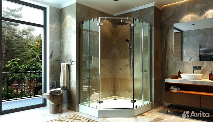 Стеклянная душевая кабина