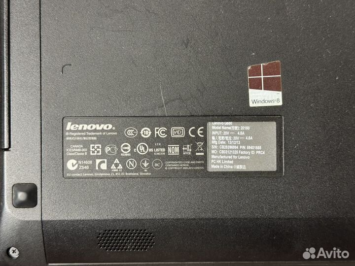 Ноутбук lenovo G580