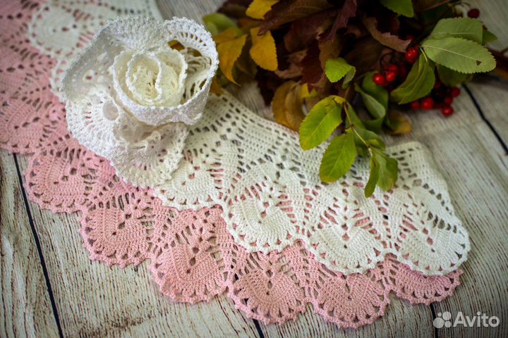 Воротничок ажурный, связанный крючком