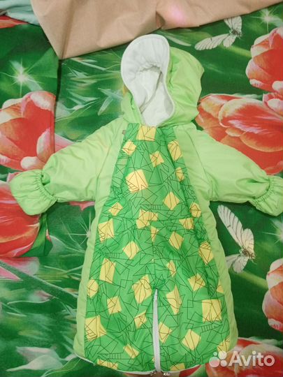 Комбинезон трансформер зимний размер 74-80