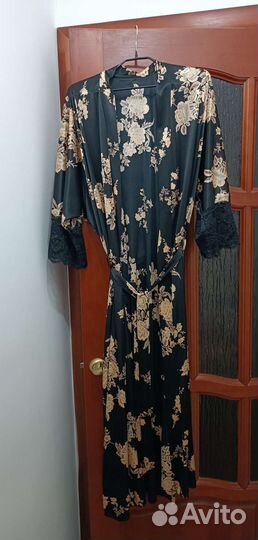 Халат женский шелковый