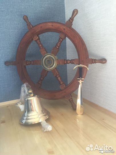 Латунная Рында Колокол Штурвал Якорь Фонарь Лампа