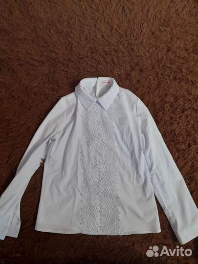 Блузка для девочки 146 белая